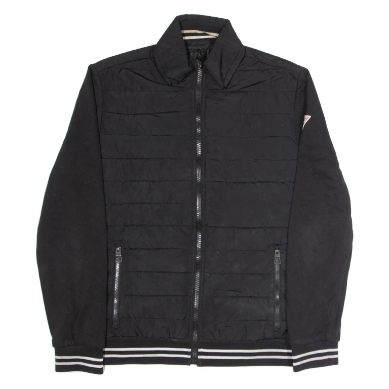 GUESS Mens Track Jacket Black M