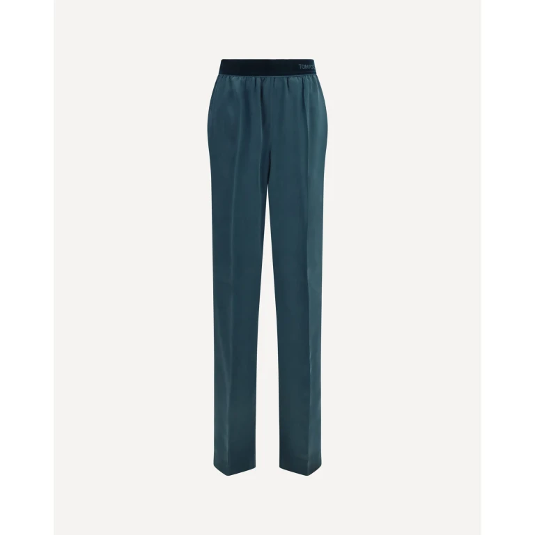 Stretch silk satin Pants Female L