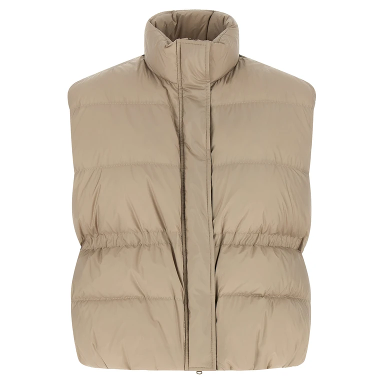 Brunello Cucinelli Gray Polyester Sleeveless Jacket Clothing - Women
