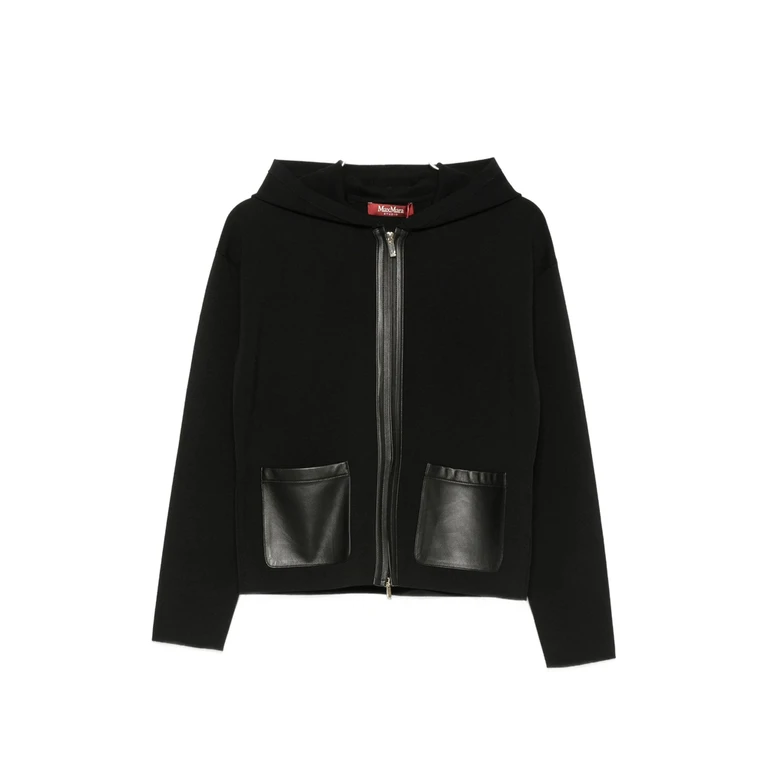 Leather-pocket Hoodie