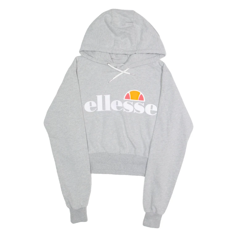 ELLESSE Cropped Womens Grey Hoodie S