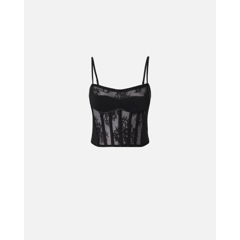 Pinko - Corset en dentelle à fines bretelles - 38