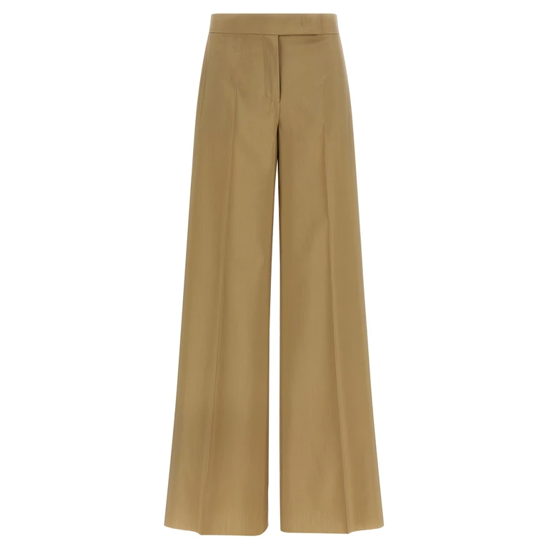 Max Mara Beige Virgin Wool Dress Pants - Women