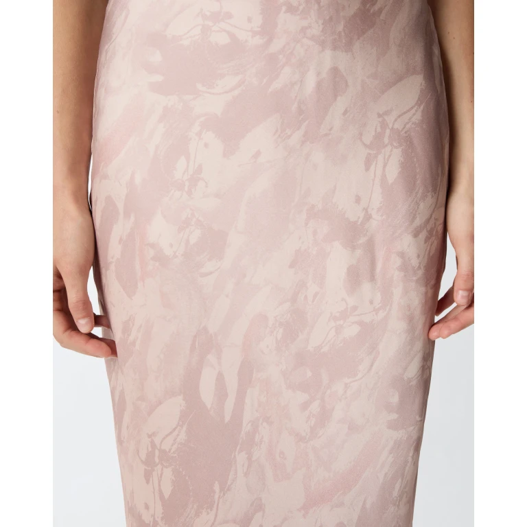 Pinko - Robe longue en satin avec imprimé chevaux Reimagine PINKO X Patrick McDowell - 40