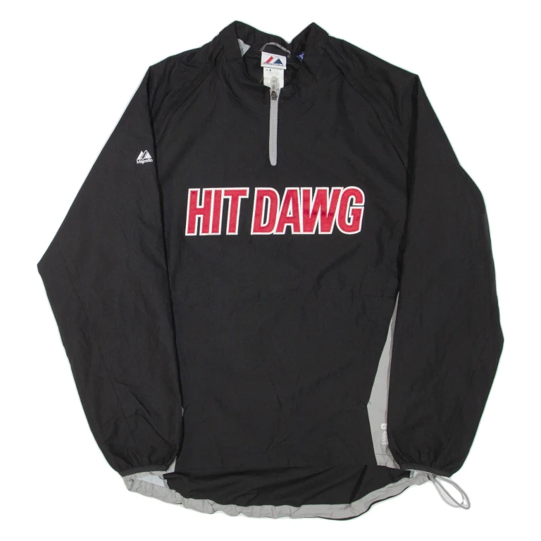 MAJESTIC Mens Pullover Jacket Black S