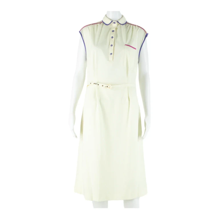 Womens Day Dress Beige Sleeveless Midi M