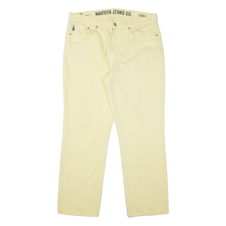 NAUTICA Mens Jeans Yellow Regular Straight W34 L29