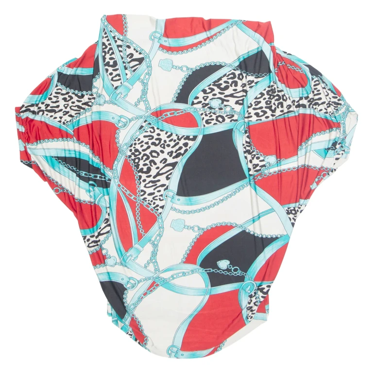 Cheetah Womens Printed Blouse Red Crazy Pattern M