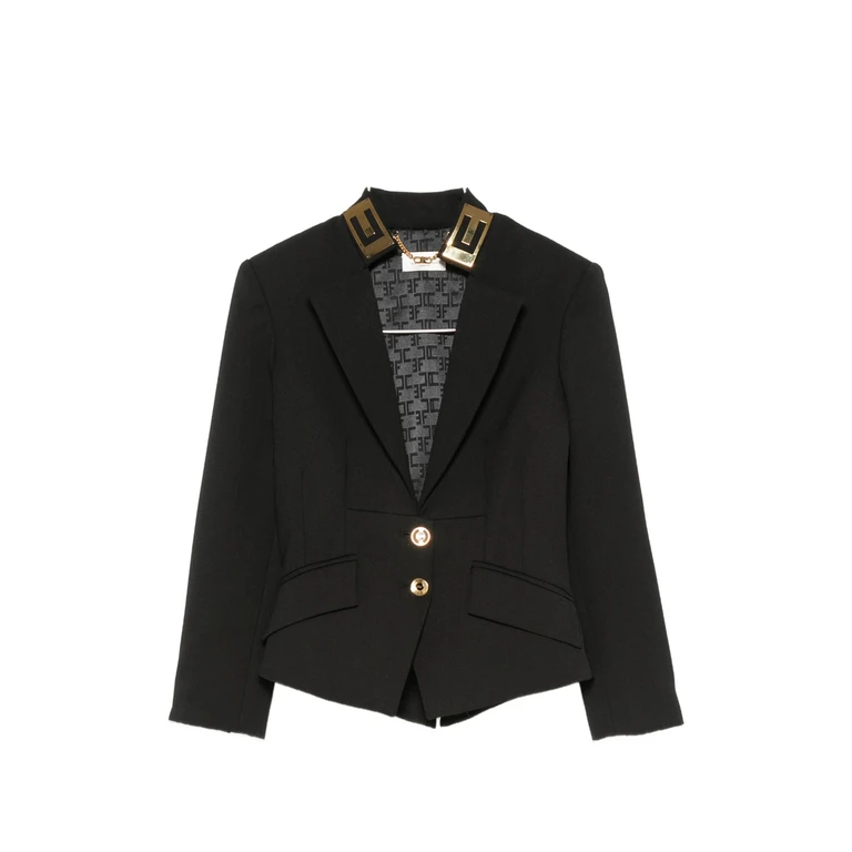 Double-button Peaked-lapel Blazer