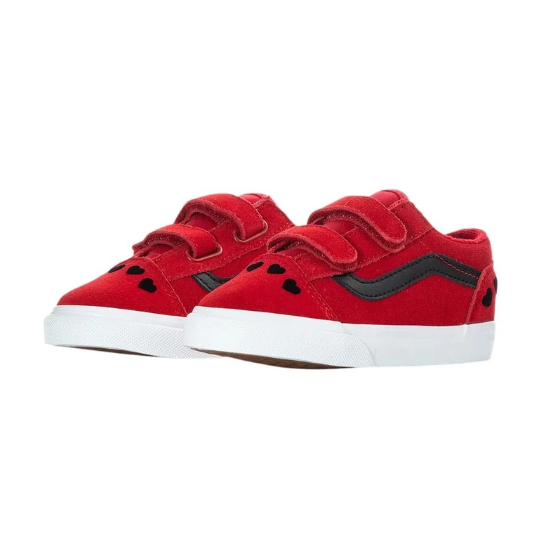 [vn0009rcreb] Toddlers Vans Old Skool V - Red/black