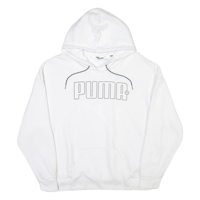 PUMA Womens White Hoodie L