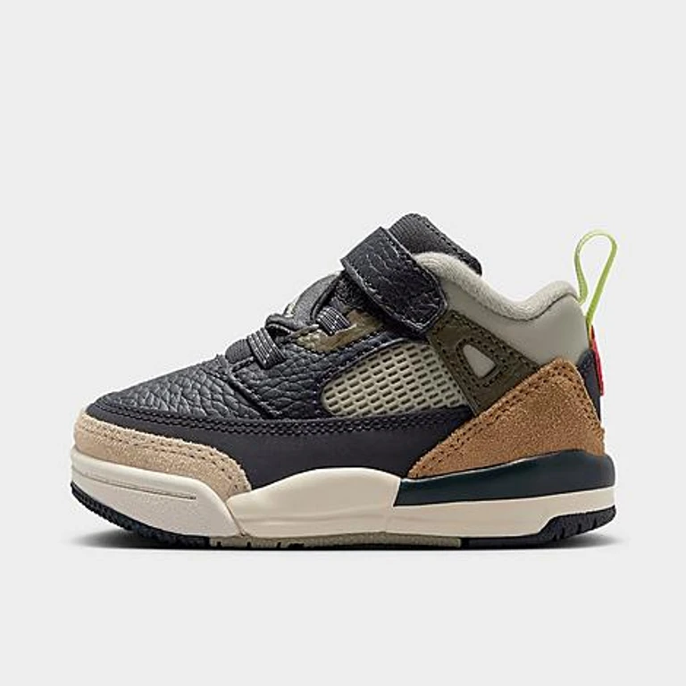 Jordan Kids Toddler Spizike Low Casual Shoes in Anthracite/Light Wild Mango/Cargo Khaki Size: 2.0