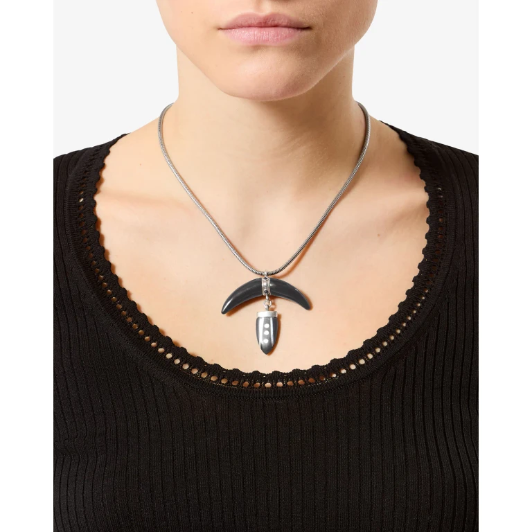 Collier Cala - Femme - Noir Et Argenté - Isabel Marant