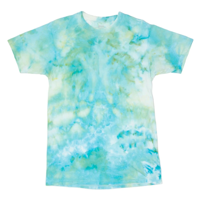 KIRKLAND Mens Tie Dye T-Shirt Blue Crew Neck M