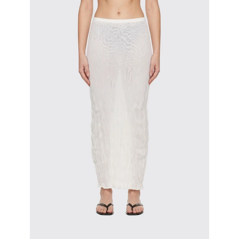 Long Pencil Skirt in Viscose-Blend with Elasticated Waist (262WRB0456YA0244047)