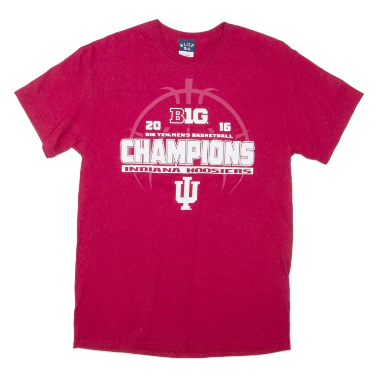 BLUE 84 Indiana Hoosiers Mens T-Shirt Red USA M