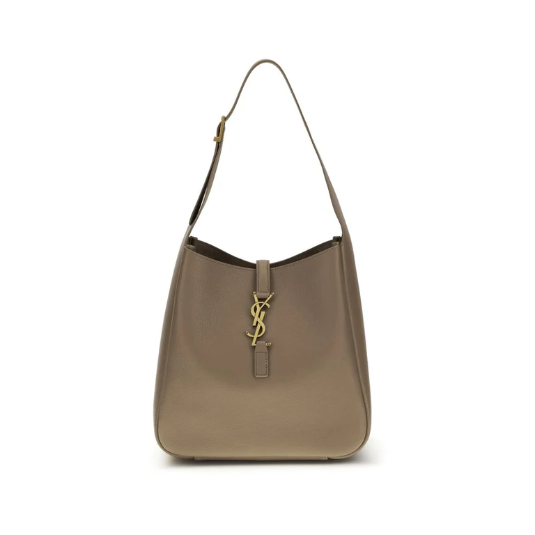 Saint Laurent Gray Calf Leather Bos Taurus Shoulder Bag - Women (SA850533AAAUQ1346BB)