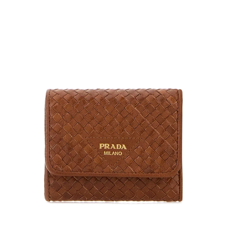 Prada Black Leather Wallet Nero Portafogli - Women