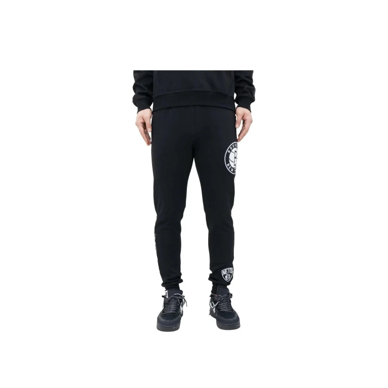 NBA Brooklyn Nets Logo Blended Men Jogger Pants Black