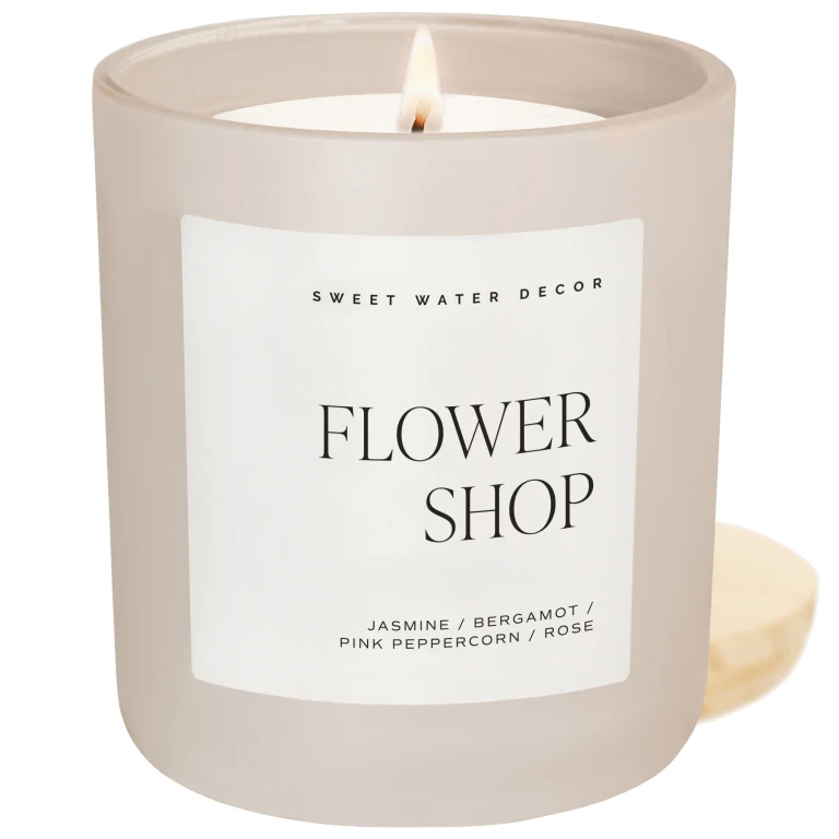 Flower Shop Soy Candle - Tan Matte Jar - 15 oz