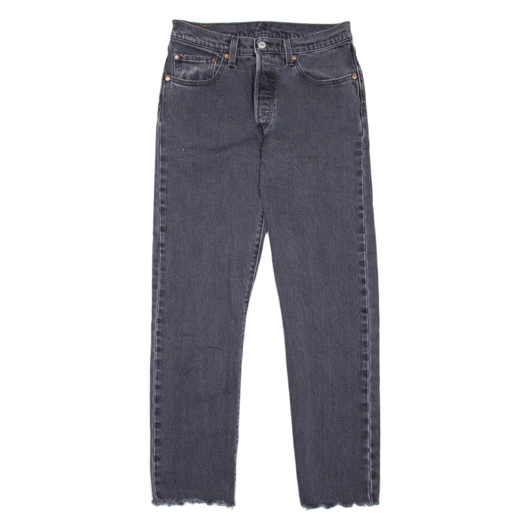 LEVI'S 501 Jeans Womens Grey Regular Straight W27 L28