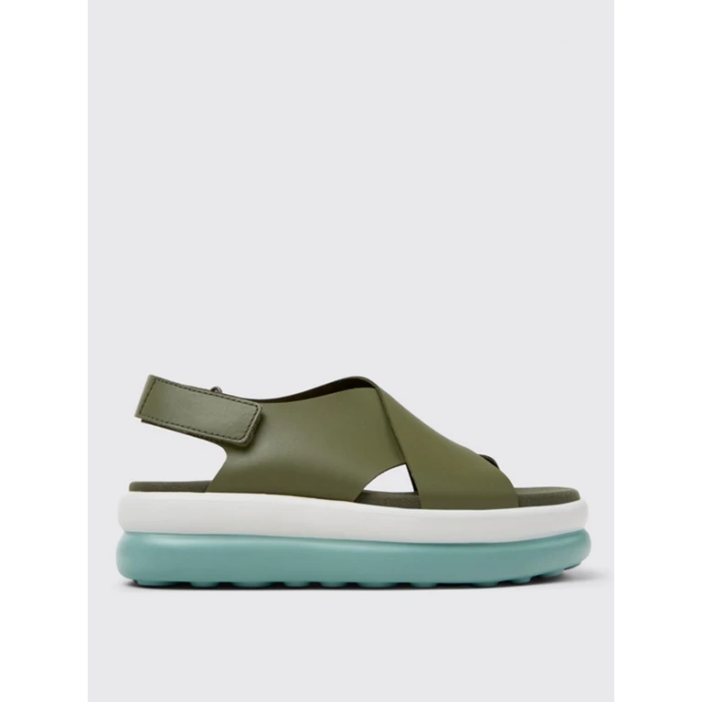 Heeled Sandal Woman color Green (K201727-003PELOTASFLOTAUP0)