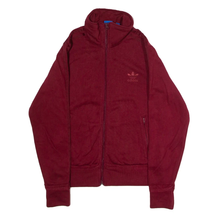 ADIDAS ORIGINALS Womens Track Jacket Maroon UK 10
