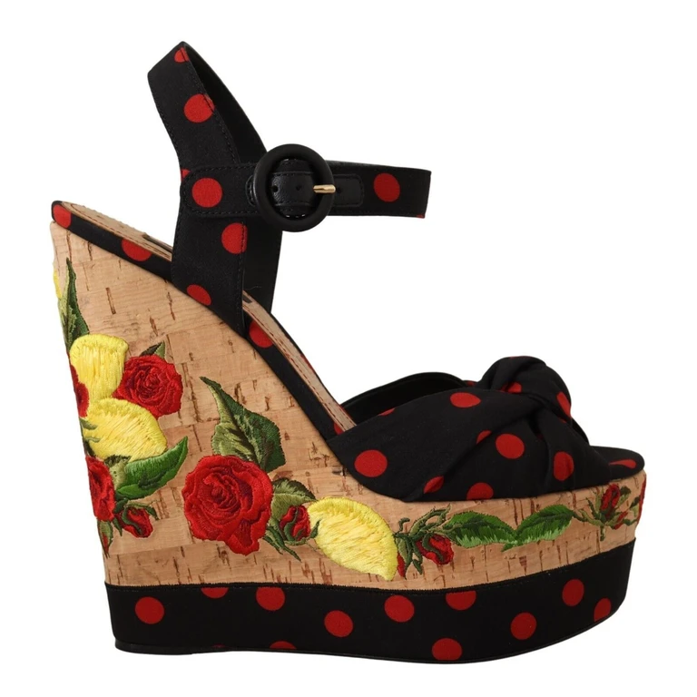 Multicolor Platform Wedges Sandals Charmeuse Shoes - Women