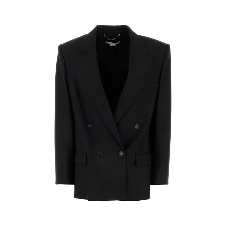 Stella McCartney Black Wool Blazer Giacche E Gilet - Women