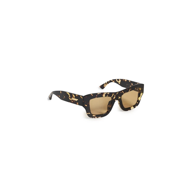Bottega Veneta Bv1357s 003 Havana-havana-brown Acetate Sunglasses - Women