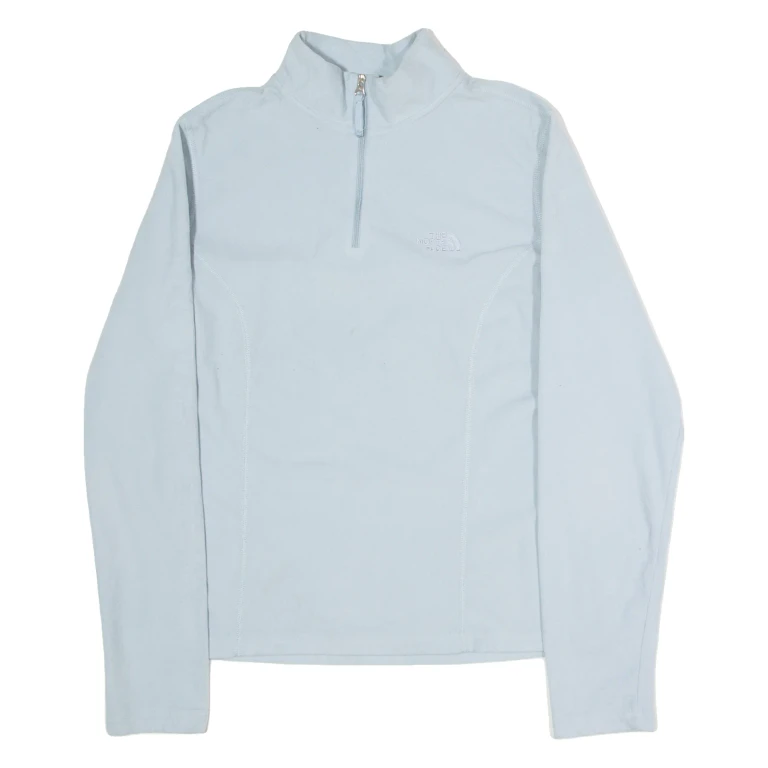THE NORTH FACE Womens Fleece Blue 1/4 Zip S