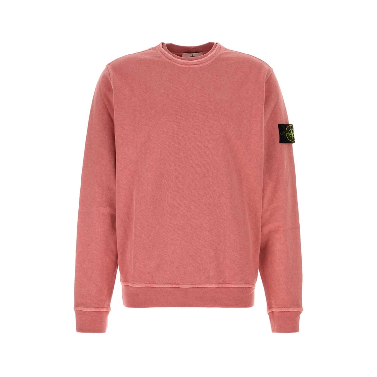 Stone Island Dark Pink Cotton Sweatshirt V018g Exterior: Felpe - Men