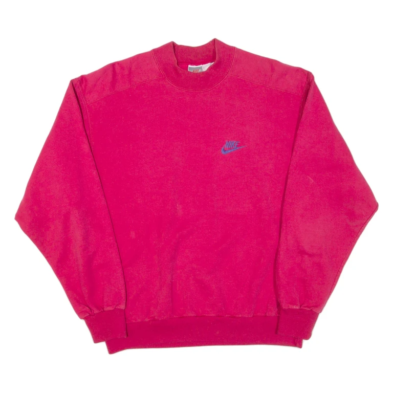 NIKE Womens Sweatshirt Pink 90s M