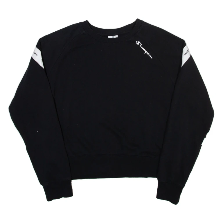 CHAMPION Womens Sweatshirt Black XL