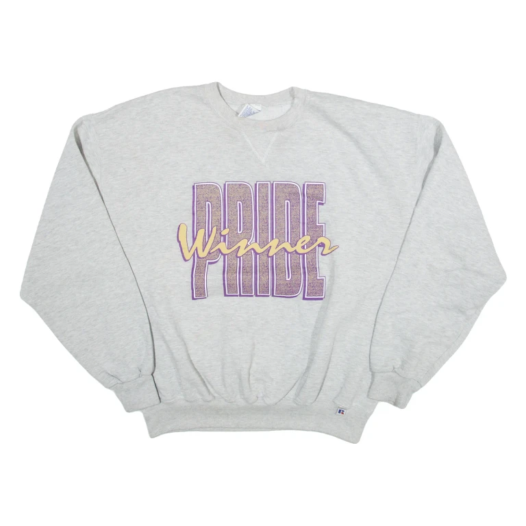 RUSSELL ATHLETIC Mens Sweatshirt Grey XL