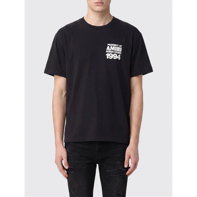 Contrasting Logo Cotton T-Shirt with Dropped Shoulders (AMTOJR1160001)