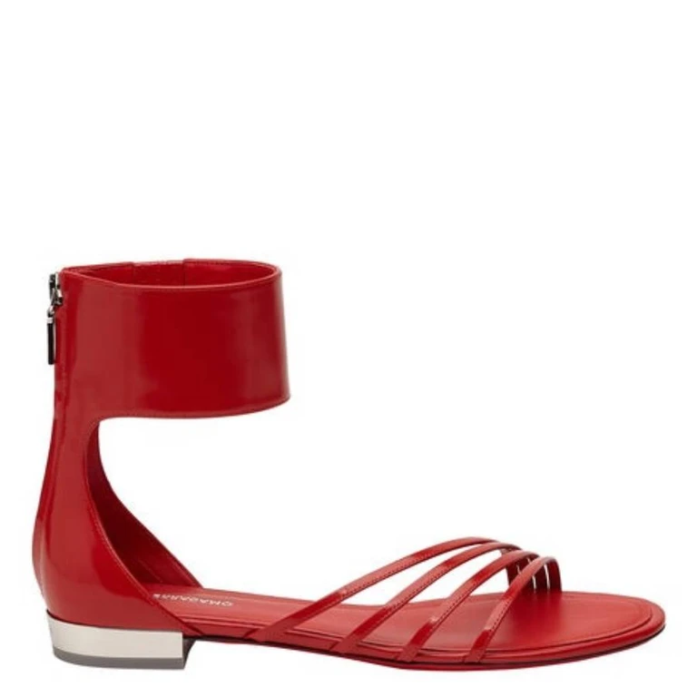 Ferragamo Clivia Florence Leather Flat Sandals, Size 7 C