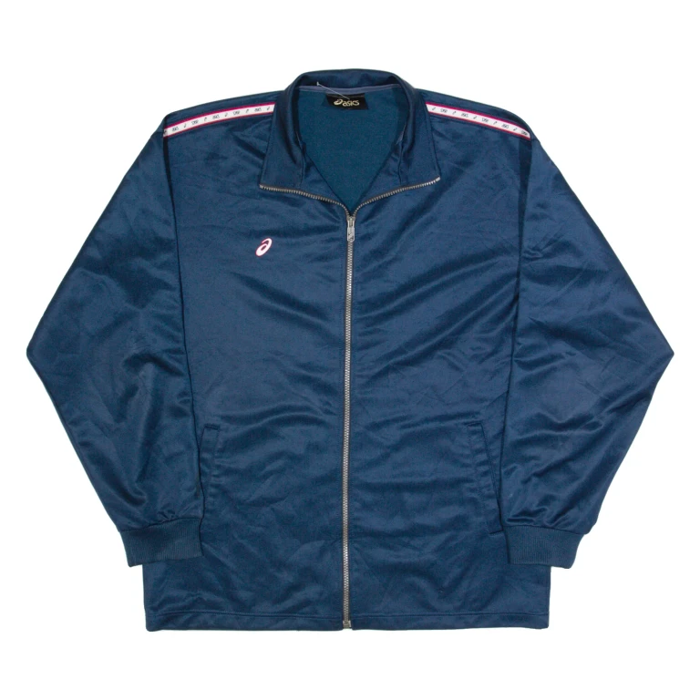 ASICS Mens Track Jacket Blue L