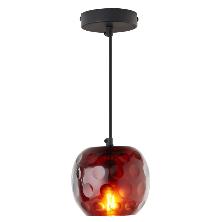 Hanging Lamp - Red & Black