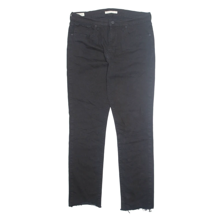 LEVI'S 724 Premuim Womens Jeans Black Regular Tapered W32 L29