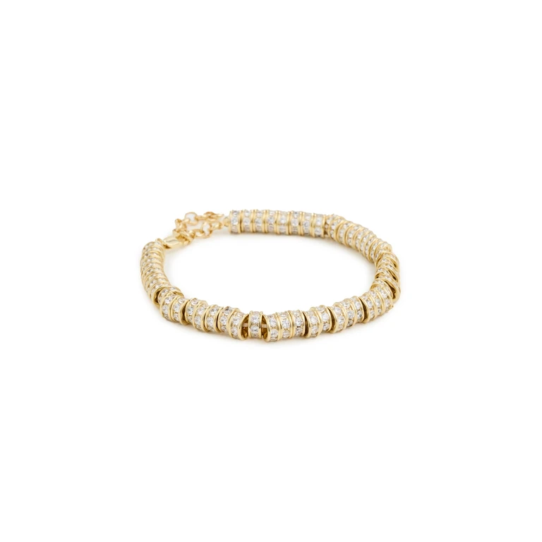 Luv Aj The Rio Rhinestone Anklet Gold One Size