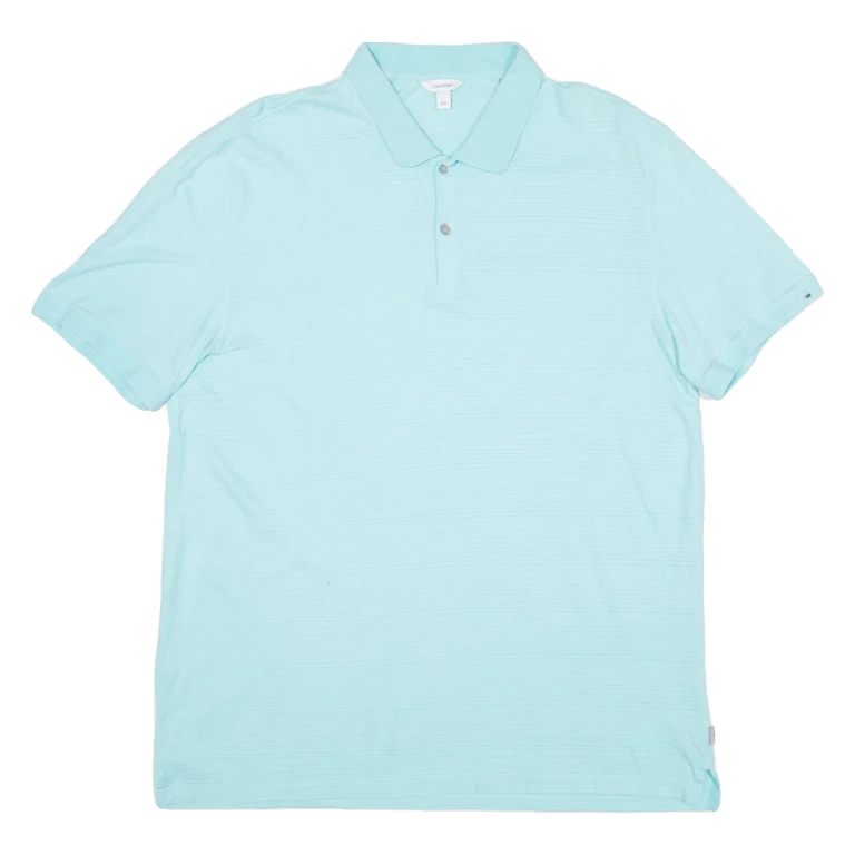 CALVIN KLEIN Mens Polo Shirt Blue L