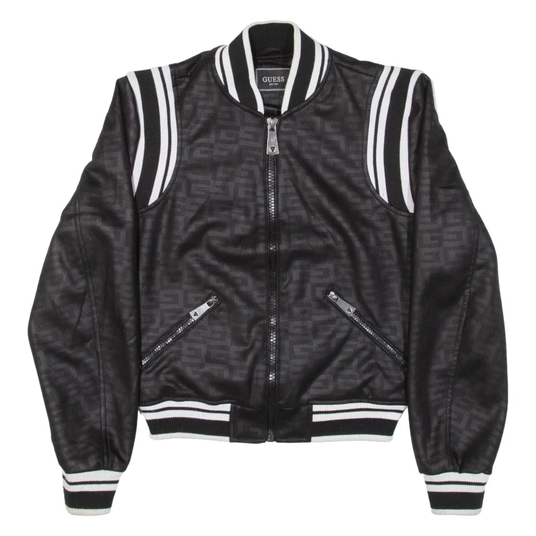 GUESS Womens Bomber Jacket Black M