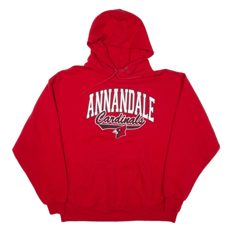 Annandale Cardinals Mens Red Hoodie USA L