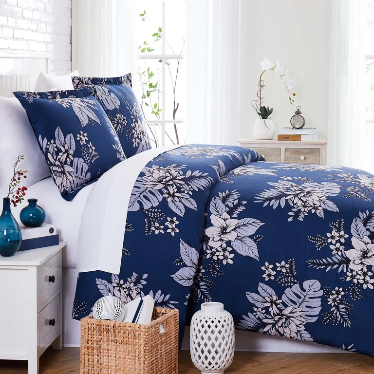 Flora 300 Thread-Count 100% Cotton Duvet Cover Set