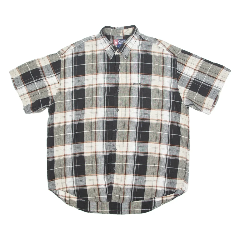 CHAPS RALPH LAUREN Mens Shirt Black Check XL