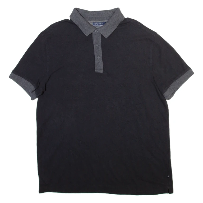 NAUTICA Mens Polo Shirt Black XL