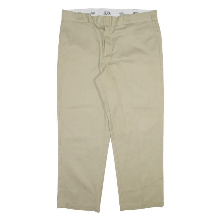 DICKIES 874 Workwear Mens Trousers Beige Regular Straight W38 L29