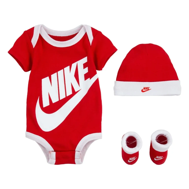 Baby Bodysuit, Hat And Booties 3-Pc Box Set Hats