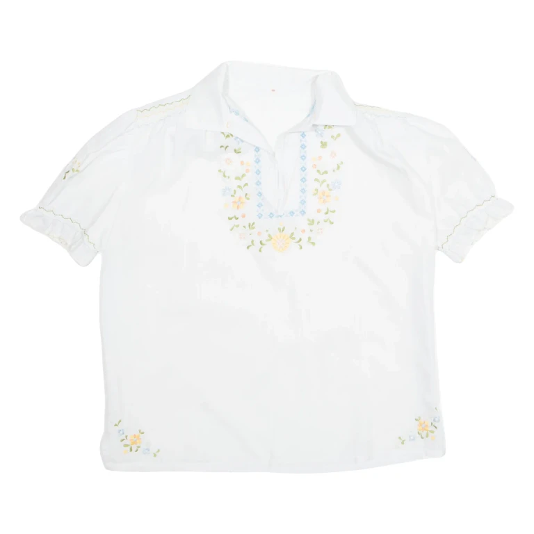 Womens Top White Collared M